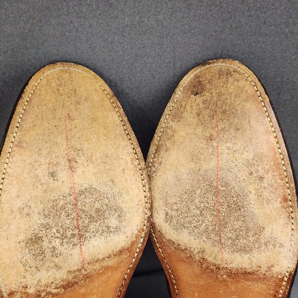Saxon Mens 9.5 EEE Brown Leather Wingtip Oxford Dress Shoes main image 5